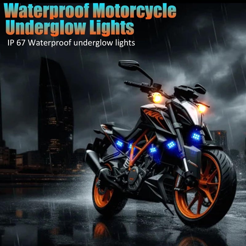 SUNPIE Motorcycle Lights RGB Under Glow Underglow Kit Neon Light DC 12V Waterproof Light for Sporsters Harley Honda Kawasaki Suzuki Indian Yamaha - Image 3